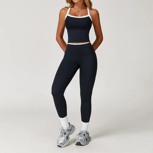 AirFlex Seamless Spaghetti Strap Set – Crop Top & High-Waist Leggings